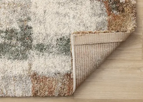 8' X 11' White And Green Area Rug