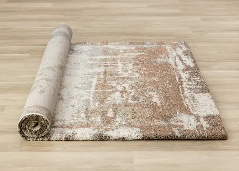 8' X 11' White And Green Area Rug
