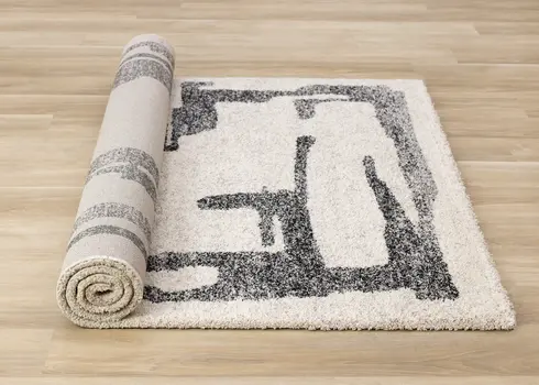 5' X 8' White Area Rug
