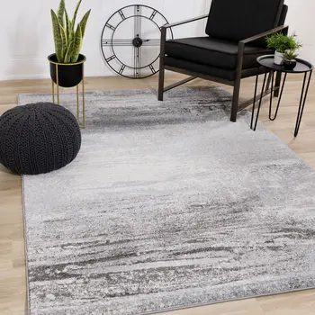 7' X 10' White Area Rug