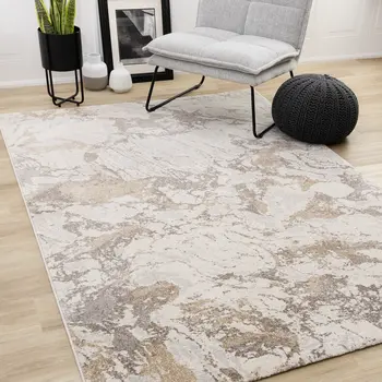8' X 11' White Area Rug