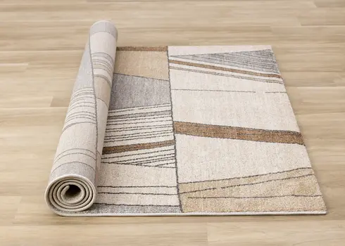8' X 11' White And Black Geometric Area Rug