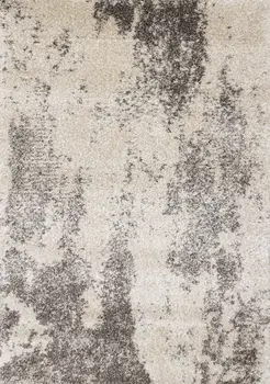 5' X 8' Cream And Brown Area Rug
