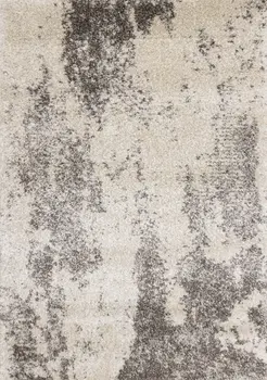 5' X 8' Cream And Brown Area Rug