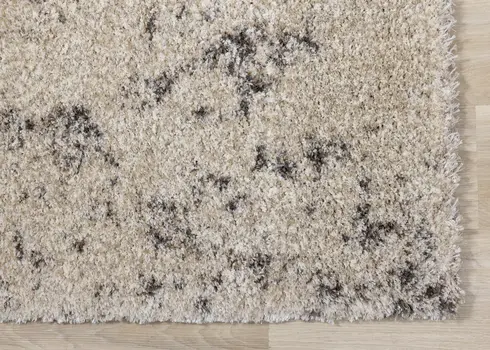 5' X 8' Cream And Brown Area Rug