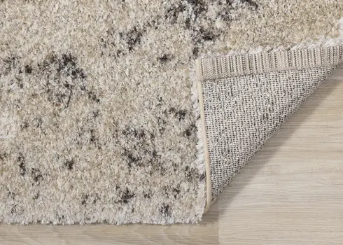 5' X 8' Cream And Brown Area Rug