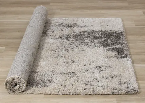5' X 8' Cream And Brown Area Rug
