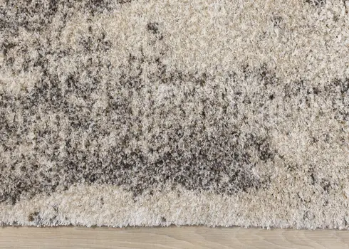 8' X 11' Cream And Brown Area Rug
