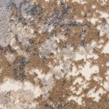 5' X 8' Taupe And Brown Area Rug