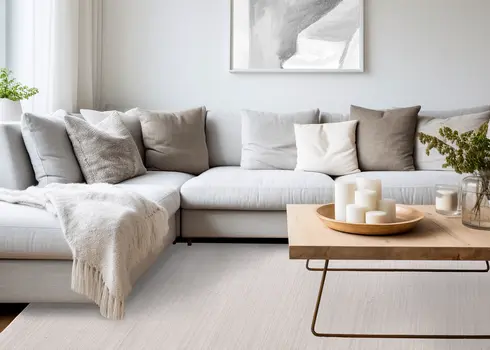 5' X 8' Beige Area Rug
