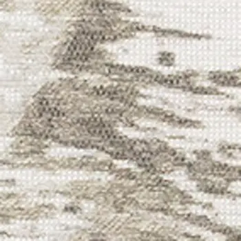 5' X 8' White And Taupe Abstract Area Rug