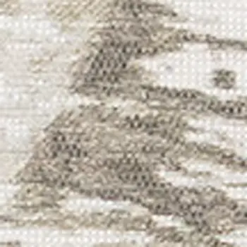 5' X 8' White And Taupe Abstract Area Rug