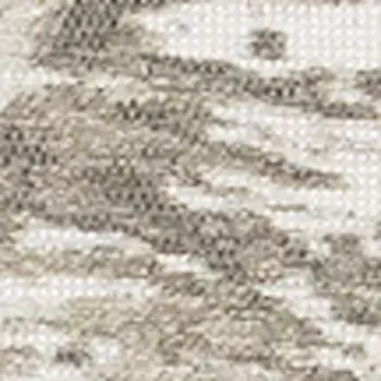 8' X 11' White And Taupe Abstract Area Rug