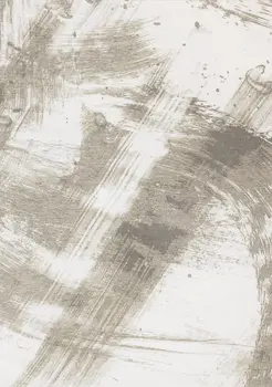 8' X 11' White And Taupe Abstract Area Rug