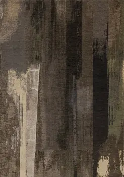 5' X 8' Brown And Black Area Rug
