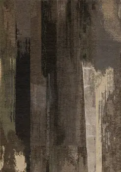 8' X 11' Brown And Black Area Rug