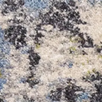 8' X 11' Taupe And Blue Area Rug