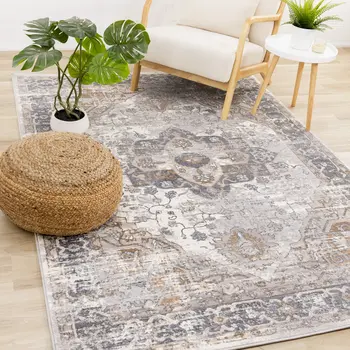 5' X 8' Brown Area Rug