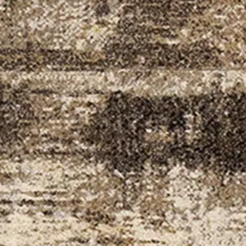 5' X 8' Cream And Brown Area Rug