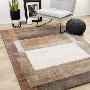 5' X 8' Orange Area Rug