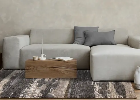 5' X 8' Black Area Rug