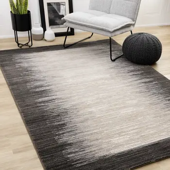 8' X 11' Black Area Rug