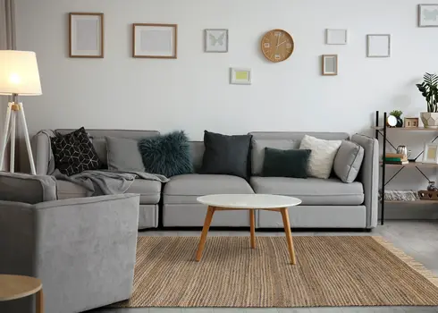 5' X 8' Taupe And Brown Jute Hand Woven Area Rug
