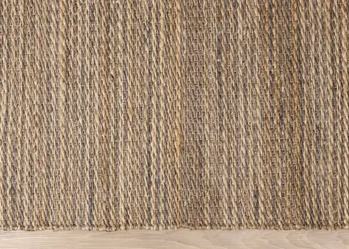 5' X 8' Taupe And Brown Jute Hand Woven Area Rug