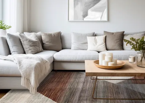 5' X 8' White Area Rug