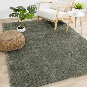 8' X 11' Green Area Rug