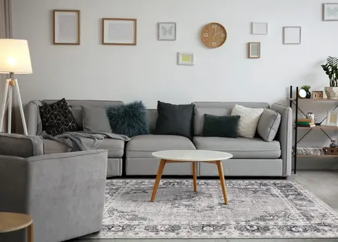 7' X 10' Blue Area Rug