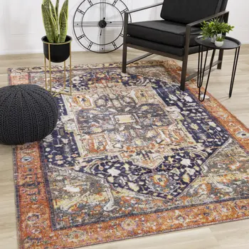 5' X 8' Orange Area Rug