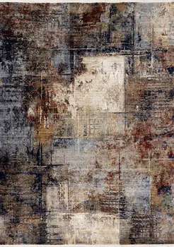 8' X 10' Cream And Blue Area Rug
