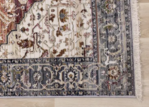 8' X 10' Pink And Cream Abstract Area Rug
