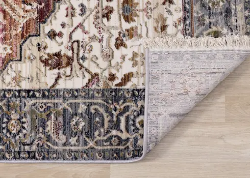 8' X 10' Pink And Cream Abstract Area Rug