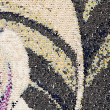 8' X 11' Cream And Beige Botanical Leaves Area Rug