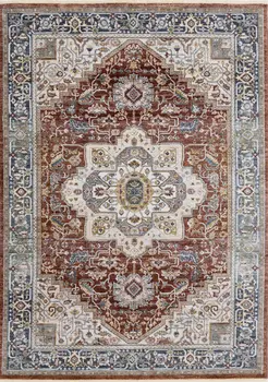 8' X 10' Red And Blue Area Rug
