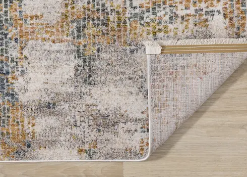 8' X 10' Cream And Blue Area Rug