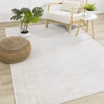 5' X 8' Cream Area Rug