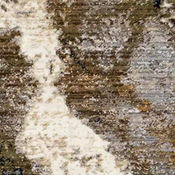 8' X 10' Cream And Blue Area Rug