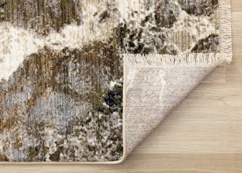 8' X 10' Cream And Blue Area Rug