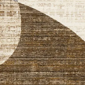 5' X 8' Cream And Blue Area Rug
