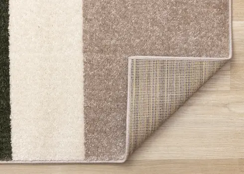 8' X 11' Cream And Green Geometric Area Rug