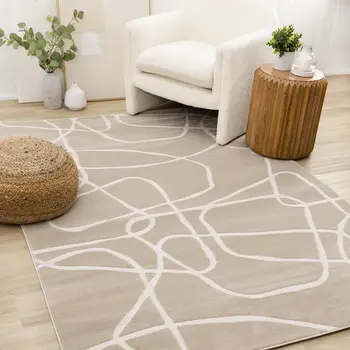 8' X 11' Cream Area Rug