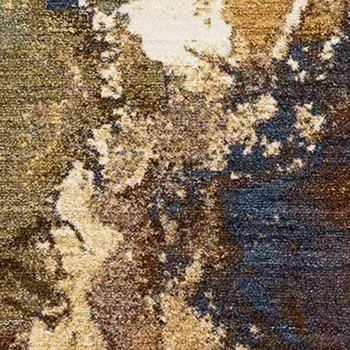 8' X 10' Beige And Blue Abstract Area Rug