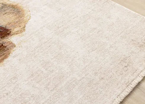 8' X 10' Beige And Blue Abstract Area Rug
