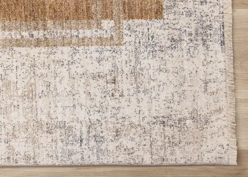 8' X 10' White And Blue Area Rug