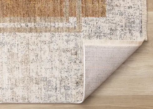 8' X 10' White And Blue Area Rug