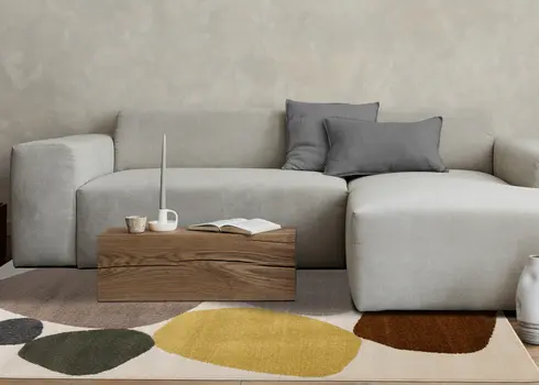 8' X 11' Cream And Brown Geometric Area Rug
