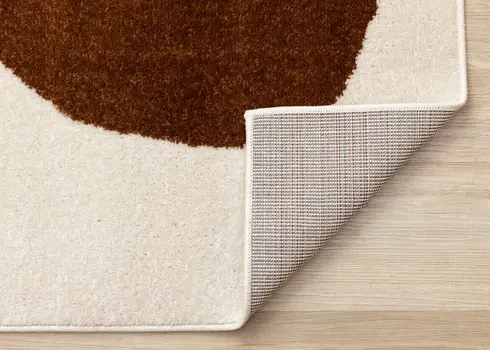 8' X 11' Cream And Brown Geometric Area Rug
